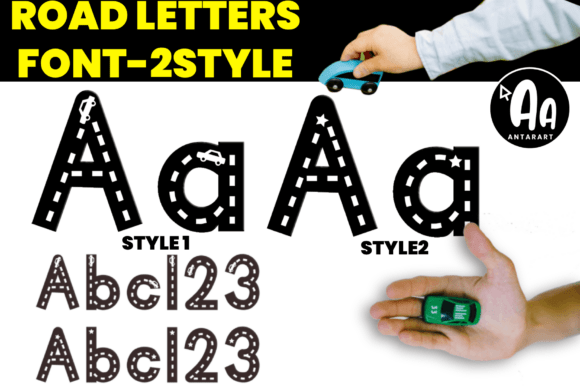 Abcd Ref Alphabet Tracing Road Mats Font