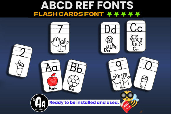 Abcd Ref Flash Cards: A Fun Font for Branding