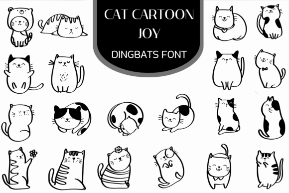 Cat Cartoon Joy Font for Business