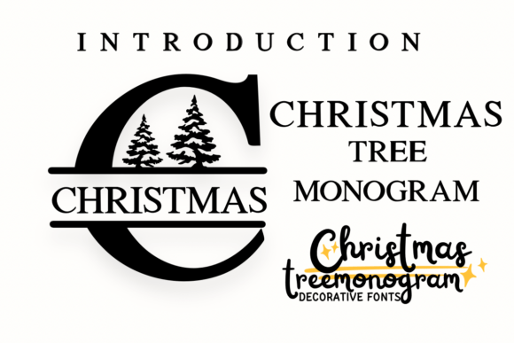 Christmas Tree Monogram Font