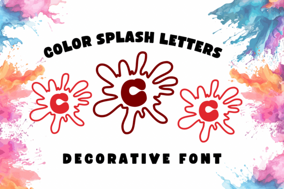 Color Splash Letters Font