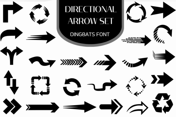 Directional Arrow Set Font for Business