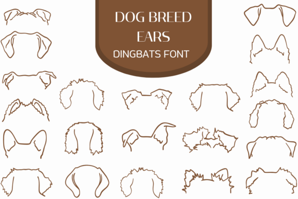 Dog Breed Ears Font for Business