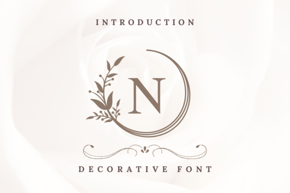 Floral Emblem Font for Web Design