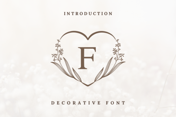 Floral Heart Font for Web Design