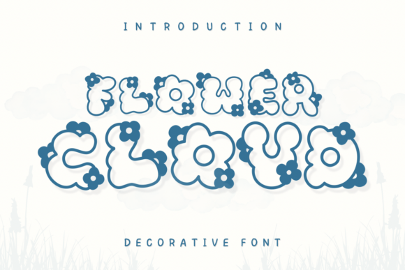Flower Cloud Font for Creative Campaigns