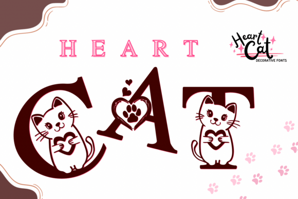Heart Cat Font for Creative Projects