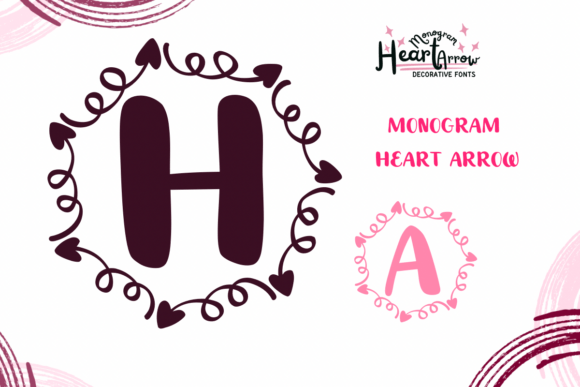 Monogram Heart Arrow: A Decorative Font for Creative Projects