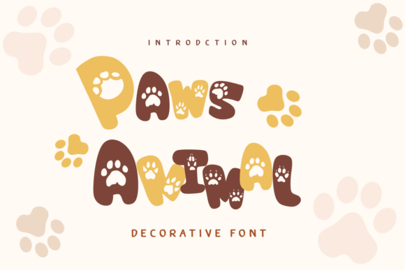 Paws Animal Font for Web Design