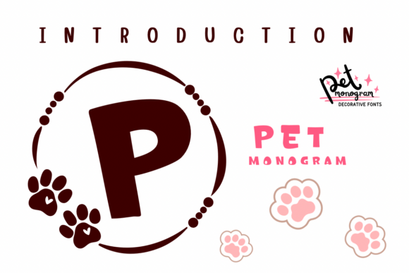 Pet Monogram: A Decorative Font for Elegant Design