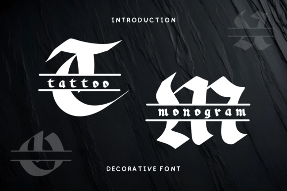 Tattoo Monogram Font for Business
