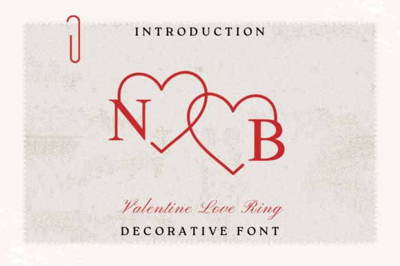 Valentine Love Ring Font for Business